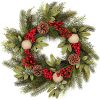 20 Inch Christmas Wreath With Variant Red Berry Evergreen Leaf Handcrafted Christmas Decor For Front Door Boxwood Frame Ideal Winter Decorations For Indoor Outdoor Use Without Light 0 100x100