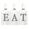 Barnyard Designs Cutting Board Eat Sign Rustic Hanging Wall Decor Primitive Country Farmhouse Home And Kitchen Decor WhiteGrey Set Of 3 6 X 15 Boards 0 100x100