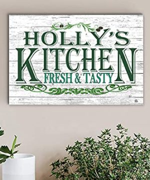 Broad Bay Custom Name Kitchen Sign Farmhouse Wall Art Personalized Gift For Men Women Cooks Chefs 0 300x360
