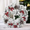 Christmas Wreath For Front Door Coronas Navidenas Christmas Decoration Flowers Wreath Door Hanging Window Berry Foliage Wreaths Christmas 2022 New Year Wedding Holiday Party Decorations B 0 100x100