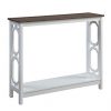 Convenience Concepts Omega Console Table Driftwood Top White Frame 0 100x100