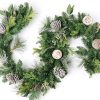 CraftMore Brooklyn Pine Garland With Grey Pinecones And Birch Christmas Decor Balls 0 100x100
