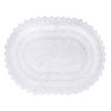 DII Crochet Collection Reversible Bath Mat Small Oval 17x24 White 0 100x100