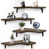 EACHPAI Corner Floating Shelves Wall Mounted Set Of 4 Rustic Wood Wall Storage Shelves For Bedroom Living Room Bathroom Kitchen Office And More 0 100x100
