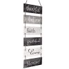 EXCELLO GLOBAL PRODUCTS Large Hanging Wall Sign Rustic Wooden Decor Grateful Love Believe Thankful Faith Blessed Hanging Wood Wall Decoration 1175 X 32 0 100x100