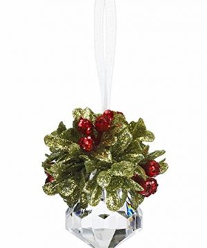 GANZ 25 Kyrstal Kiss Ball Ornament Teeny Mistletoe Jewel Wedding Acrylic Kissing Crystal Like KK243 0 300x360