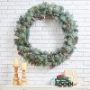 Glitzhome 36 D Oversized Pre Lit Glittered Pine Cone Christmas Wreath With 50 Warm White Lights Artificial Wreaths For Christmas Festival Celebration Front Door Wall Window Party Decor 0 100x100