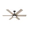 Hunter Fan Company 59461 Warrant 60 Inch Multiple Speed Ceiling Fan With LED Light Remote Control And Reversible Blades Noble Bronze Finish 0 100x100
