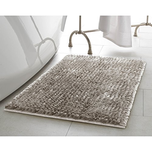 Laura Ashley Butter Bath Rugs Set Of 2 Bathroom Mats Soft Chenille Bath Mat Bathroom Decor Water Absorbent And Machine Washable Measures 17 X 24 And 20 X 34 Light Gray 0 0