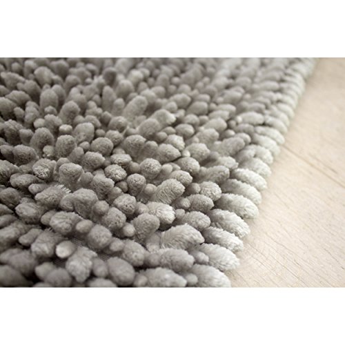 Laura Ashley Butter Bath Rugs Set Of 2 Bathroom Mats Soft Chenille Bath Mat Bathroom Decor Water Absorbent And Machine Washable Measures 17 X 24 And 20 X 34 Light Gray 0 1
