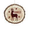 Lets Make Memories Perfectly Plaid Rustic Wooden Ornaments Personalized With Name For Christmas Holidays Season Reindeer 0 100x100