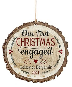 Lets Make Memories Personalized Christmas Ornament Custom Ornament For Engaged Couple Congratulations Ornament Getting Married Wedding Ornament For Couple Customized 0 300x360