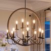 Luxury Modern Farmhouse Chandelier Large Size 2875H X 32W With English Country Style Elements Olde Bronze Finish UHP2370 From The Dunkirk Collection By Urban Ambiance 0 100x100