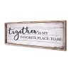 MACVAD Vintage Wooden Sign For HomeKitchenLiving Room Large Wall Sign Farmhouse Wall Decor Wall Art Freestanding Sign With Sayings Together Is My Favorite Place To Be 275 X 95 0 100x100