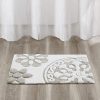 Madison Park 100 Backing Luxrurious Plush Absorbent Cotton Tufted Medallion Pattern Floral Ultra Soft Non Slip Cute Chic Bath Mat Bathroom Rugs Rectangle 20 X 30 Taupe 0 100x100