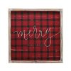 Merry Plaid Wood Sign 18x18 Distressed Holiday Sign Christmas Wall Decor Wall Art Winter Sign Christmas Gift Housewarming Gift 0 100x100
