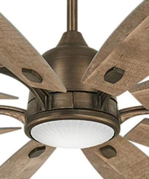 Minka Aire F864L HBZ Barn 65 Ceiling Fan With LED Light And DC Motor In Heirloom Bronze Finish 0 0 300x360
