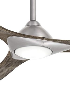 Minka Aire F868L BN Sleek 60 Ceiling Fan With LED Light And Remote Control Brushed Nickel 0 0 300x360