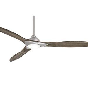 Minka Aire F868L BN Sleek 60 Ceiling Fan With LED Light And Remote Control Brushed Nickel 0 300x360