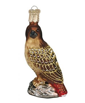 Old World Christmas Ornaments Bird Watcher Collection Glass Blown Ornaments For Christmas Tree Red Tailed Hawk 0 300x360