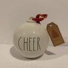 Rae Dunn Cheer Christmas Tree Or Tabletop Ornament Ceramic 5 Inc Diemeter 0 100x100