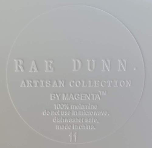 Rae Dunn Melamine 10 Dinner Plates Set Of 4 DINE In RED Lettering 0 1