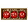 Rae Dunn Red Christmas Ornaments Jingle Santa Wish Artisan Collection By Magenta 3 Beautiful Ornaments With Large LL Letters That Will Make Your Christmas Tree A Delight 0 100x100