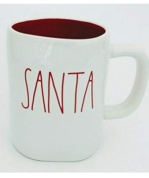Rae Dunn Santa With Red Lettering And Interior Christmas Holiday Coffee Tea Mug Artisan Collection By Magenta LL 0 300x360