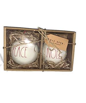 Rae Dunn By Magenta Christmas Tree Ornaments And Holiday Picture Frames LL Large Letter Farmhouse Style Peace Noel 2pk 0 300x360