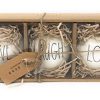 Rae Dunn By Magenta Set Of 3 Live Laugh Love Ceramic LL Black Letter Round Bulb Christmas Tree Ornaments 0 100x100