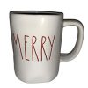 Rae Magenta Dunn Christmas Holiday Mug Merry Red Letters White Cup 0 100x100