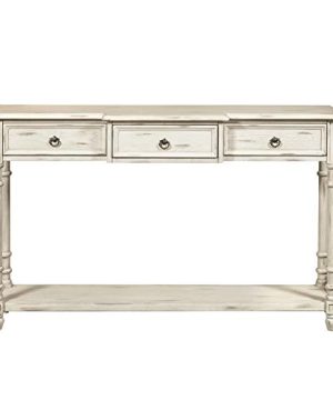 Right2Home 3 Drawer White Entryway Console Table 0 1 300x360