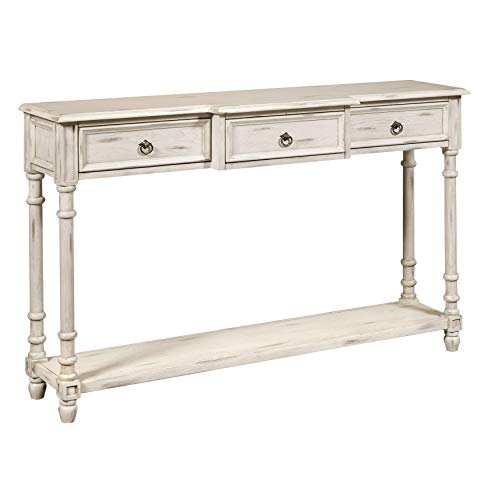 Right2Home 3 Drawer White Entryway Console Table 0 2