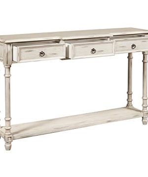 Right2Home 3 Drawer White Entryway Console Table 0 3 300x360