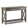 SIMPLIHOME Kitchener SOLID WOOD 47 Inch Wide Contemporary Modern Console Sofa Entryway Table In Farmhouse Grey With Storage 2 Drawers And 1 Shelf For The Living Room Entryway And Bedroom 0 100x100