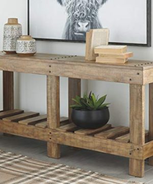 Signature Design By Ashley Susandeer Rustic Farmhouse Console Sofa Table Brown 0 0 300x360