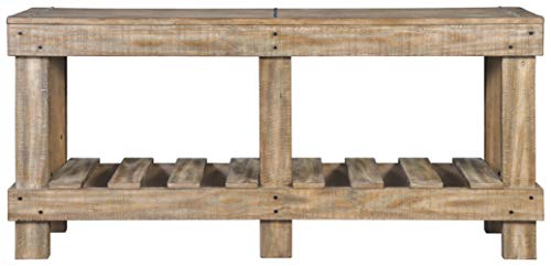 Signature Design By Ashley Susandeer Rustic Farmhouse Console Sofa Table Brown 0 1
