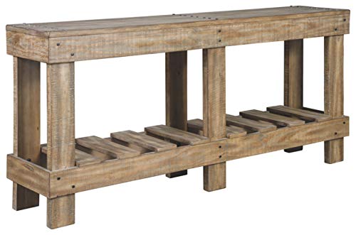 Signature Design By Ashley Susandeer Rustic Farmhouse Console Sofa Table Brown 0