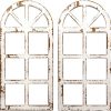 Trico Op Designs Distressed White Window Frame Wall Decor Decorative Wooden Cathedral Arch Farmhouse Wall Art Home Decoration 315 X 1575 2 Pack 0 100x100