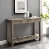 Walker Edison Rustic Wood Farmhouse Entryway Accent Table With Storage Drawer Entry Table Living Room End Table 48 Inch Grey 0 100x100