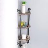 Weven Industrial Pipe Corner ShelfRustic Wall Shelves With Towel BarBathroom Shelves Wall Mounted3 Tiered MetalReal Wood Home Decor Floating Shelves 0 100x100