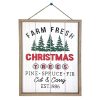 YAblue Christmas Tree Hanging Signs Farm Fresh Rustic Wooden Decorations Bottle Caps Farmhouse Decor Rustic Winter Holiday Sign For Party 15 X 12 Inch 0 100x100