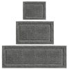 MDesign Soft Microfiber Polyester Spa Rugs For Bathroom Vanity TubShower Water Absorbent Machine Washable Includes Plush Non Slip Rectangular Accent Mats In 3 Sizes Set Of 3 Charcoal Gray 0 100x100