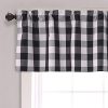Annlaite Buffalo Checker Farmhouse Thermal Insulated Energy Saving Window Curtain Valance For Living RoomBedroomKitchen Rod Pocket Valance 52 By 18 Inch Black 0 100x100