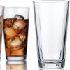 Attractive Set Of 10 Drinking Glasses Clear Heavy Base Glass Cups Tall Beer Glasses Highball Glasses Set For Water Juice Beer Wine And Cocktails 17oz Glassware Set Cordial Glasses 0 100x100
