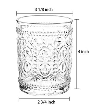 Bekith 6 Pack Drinking Glasses 95 Oz Romantic Water Glasses Tumblers Heavy Duty Vintage Glassware Set For Whisky Juice Beverages Beer Cocktail 0 0 300x360