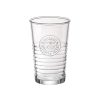 Bormioli Rocco Officina Water Glasses Set Of 4 Clear Drinking Tumblers With Textured Ring Design Vintage Stamp Logo 11oz High Capacity Tall Cups For Soda Juice Milk Coke Beer Spirits 0 100x100
