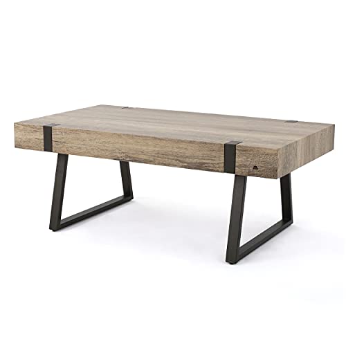 Christopher Knight Home Abitha Faux Wood Coffee Table Canyon Grey 0
