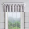 Elrene Home Fashions Tucker Ticking Stripe Window Valance For Kitchen Or Bathroom 60 Inches By 15 Inches 60x15 Gray 0 100x100