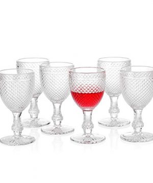G Chroma Collection Wine Glasses Set Of 6 106 Oz Clear Stem Ware Premiun Goblet For Refreshments Soda Juice Perfect For Dinner Parties Bars Restaurants 0 300x360